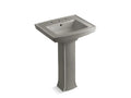 KOHLER Archer K-2359-8-K4 Cashmere 24" rectangular pedestal bathroom sink