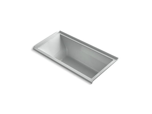 KOHLER K-1167-VBRW-95 Underscore 60" X 30" Alcove Vibracoustic Bath With Bask Heated Surface, Right Drain In Ice Grey