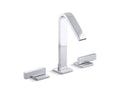 KOHLER K-14661-4-CP Polished Chrome Loure Widespread bathroom sink faucet, 1.2 gpm