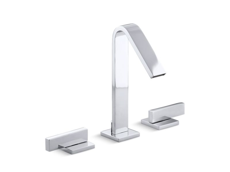 KOHLER K-14661-4-CP Polished Chrome Loure Widespread bathroom sink faucet, 1.2 gpm