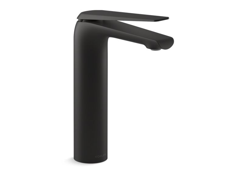 KOHLER K-97347-4-BL Matte Black Avid Tall single-handle bathroom sink faucet
