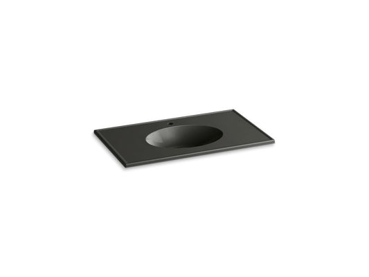 KOHLER Ceramic/Impressions K-2798-1-G88 Thunder Grey Impressions 37" Vitreous china vanity top with integrated oval sink