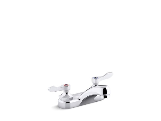 KOHLER K-400T20-4ANL-CP Polished Chrome Triton Bowe 0.5 gpm centerset bathroom sink faucet with laminar flow and lever handles, drain not included