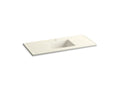 KOHLER K-2783-1-G83 Biscuit Impressions Ceramic/Impressions 49" Vitreous china vanity top with integrated rectangular sink