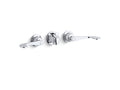 KOHLER Triton K-8040-5A-CP Polished Chrome Shelf-back commercial bathroom sink faucet with pop-up drain and wristblade lever handles