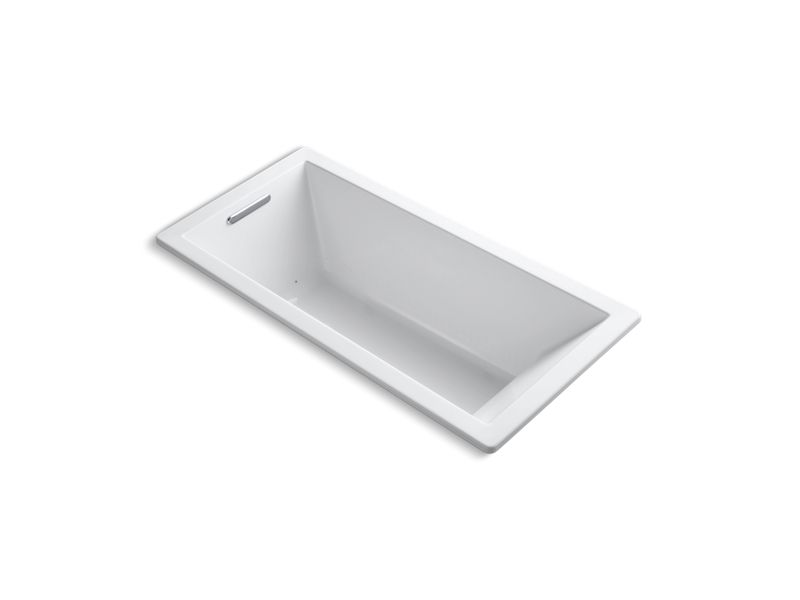 KOHLER K-1822-GHVB-0 Underscore 66" X 32" Drop-In Vibracoustic Bath With Heated Bubblemassage In White
