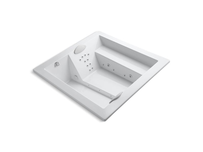 KOHLER K-1111-VLN-0 Consonance 69-1/4" x 69-1/4" drop-in whirlpool bath with BodyMassage backjet