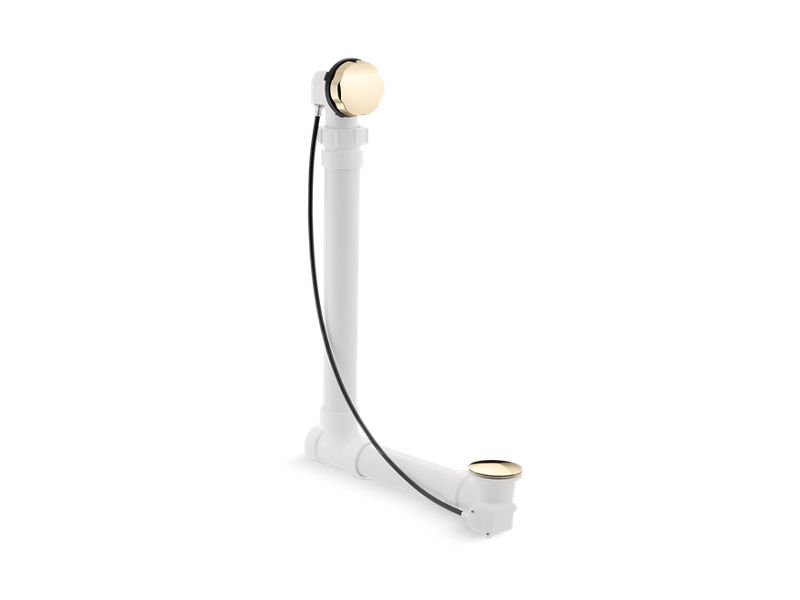 KOHLER K-7213-AF Vibrant French Gold Clearflo Cable bath drain with PVC tubing