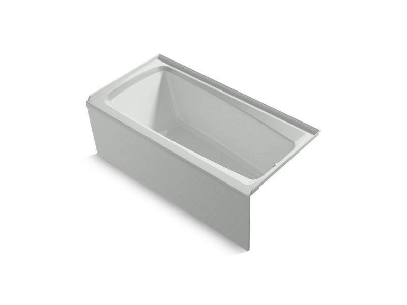 KOHLER K-26070-RA-95 Ice Grey Irvine 60" x 30" alcove bath, right drain