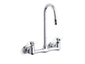 KOHLER K-7320-3-CP Triton double cross handle utility sink faucet with gooseneck spout