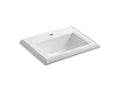 KOHLER K-2241-1-0 Memoirs Classic Classic drop-in bathroom sink with single faucet hole