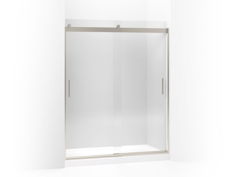 KOHLER K-706164-L-NX Levity Sliding shower door, 74" H x 56-5/8 - 59-5/8" W, with 5/16" thick Crystal Clear glass