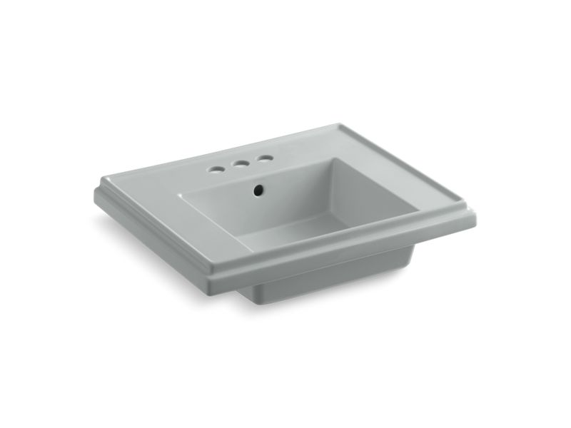 KOHLER K-2757-4-95 Tresham 24" pedestal bathroom sink basin with 4" centerset faucet holes