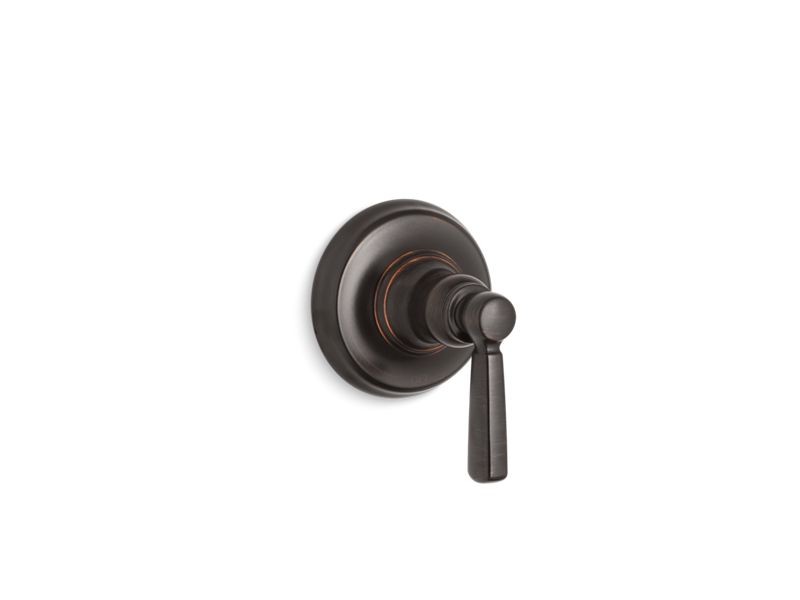 KOHLER K-T10596-4-2BZ Oil-Rubbed Bronze Bancroft Trim with metal lever handle for volume control valve, requires valve