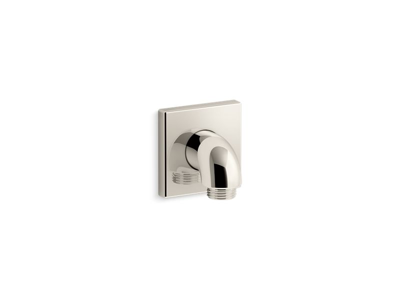 KOHLER K-22175-SN Vibrant Polished Nickel Loure Wall-mount supply elbow with check valve