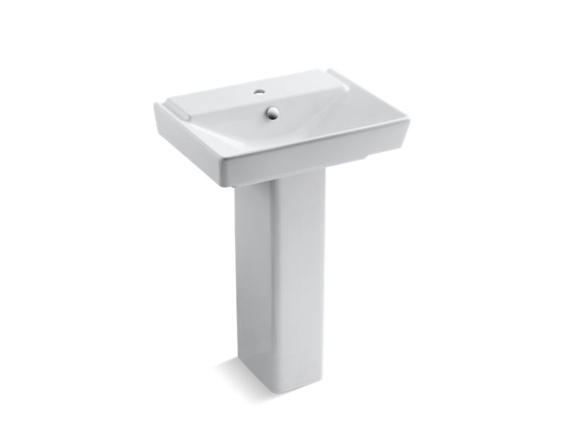 KOHLER K-5152-1-0 RÃªve 23" pedestal bathroom sink with single faucet hole
