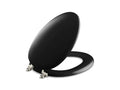 KOHLER K-4701-SN-7 Kathryn Elongated Toilet Seat In Black Black