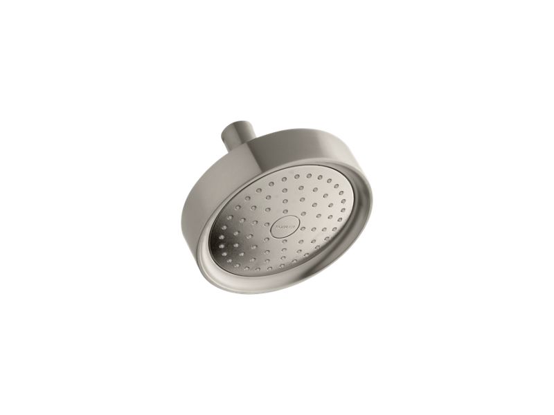 KOHLER K-965-AK-BN Vibrant Brushed Nickel Purist 2.5 gpm single-function wall-mount showerhead with Katalyst air-induction technology