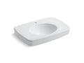 KOHLER K-2348-1-0 White Bancroft 30-1/2" rectangular pedestal bathroom sink