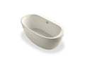 KOHLER K-24002-96 Sunstruck 60" x 34" oval freestanding bath with fluted shroud and center drain