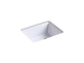 KOHLER K-5872-5UA1-GRL Riverby 25" x 22" x 9-5/8" undermount single-bowl kitchen sink with rack