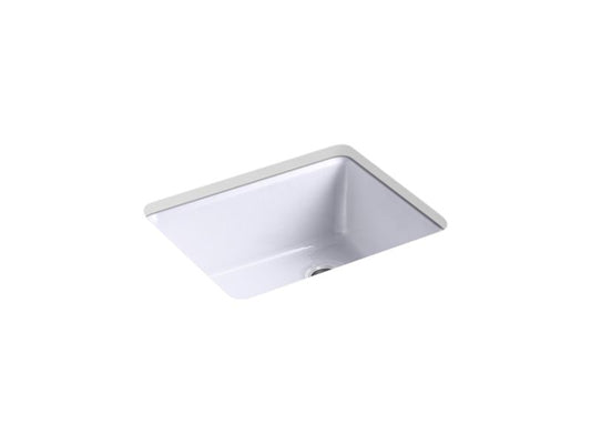 KOHLER K-5872-5UA1-GRL Riverby 25" x 22" x 9-5/8" undermount single-bowl kitchen sink with rack