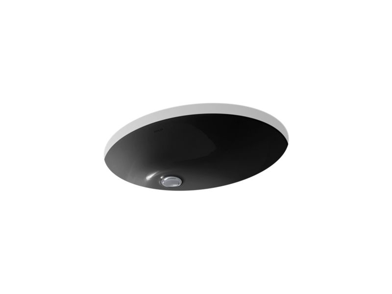 KOHLER K-2211-7 Black Black Caxton 21-1/4" oval undermount bathroom sink