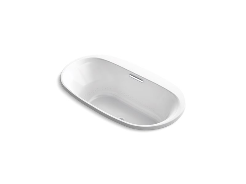 KOHLER K-5716-GHVB-0 Underscore 65-1/2" X 35-3/4" Drop-In Vibracoustic Bath With Heated Bubblemassage In White