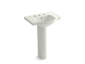 KOHLER Veer K-5266-8-NY Dune 21" rectangular pedestal bathroom sink
