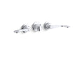 KOHLER K-8046-5A-CP Triton Shelf-back commercial bathroom sink faucet with grid drain and wristblade lever handles
