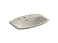 KOHLER K-2351-8-G9 Cimarron Drop-in bathroom sink with 8" widespread faucet holes