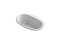 KOHLER K-5714-GHVB-95 Underscore 59-3/4" X 35-3/4" Drop-In Vibracoustic Bath With Heated Bubblemassage In Ice Grey
