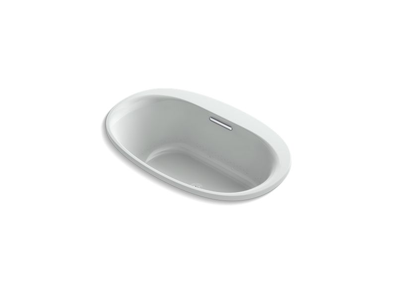 KOHLER K-5714-GHVB-95 Underscore 59-3/4" X 35-3/4" Drop-In Vibracoustic Bath With Heated Bubblemassage In Ice Grey