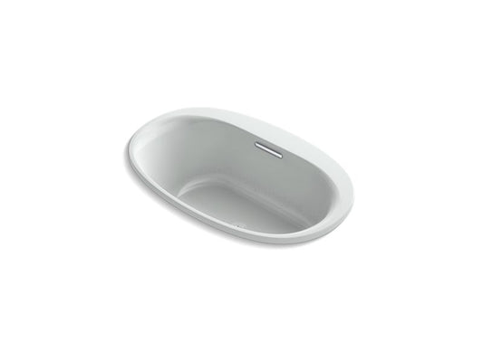 KOHLER K-5714-GHVB-95 Underscore 59-3/4" X 35-3/4" Drop-In Vibracoustic Bath With Heated Bubblemassage In Ice Grey
