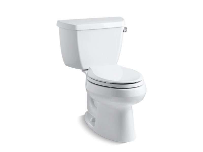 KOHLER K-3575-RA-0 Wellworth Classic Two-Piece Elongated Toilet, 1.28 Gpf In White