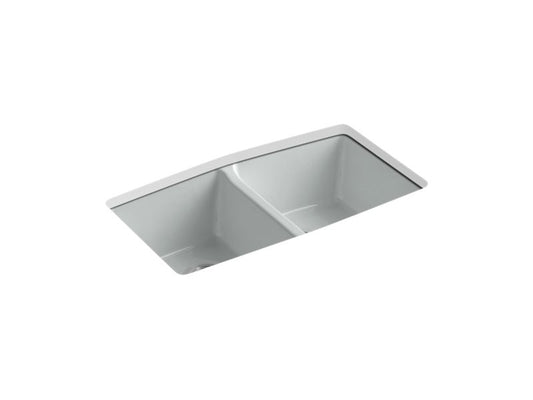 KOHLER K-5846-5U-95 Brookfield 33" x 22" x 9-5/8" undermount double-equal kitchen sink