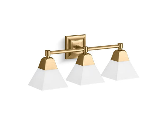 KOHLER K-23688-BA03-BGL Moderne Brushed Gold Memoirs Three-light sconce