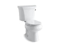 KOHLER Wellworth K-3977-TR-0 White Two-piece round-front 1.6 gpf toilet with right-hand trip lever and tank cover locks