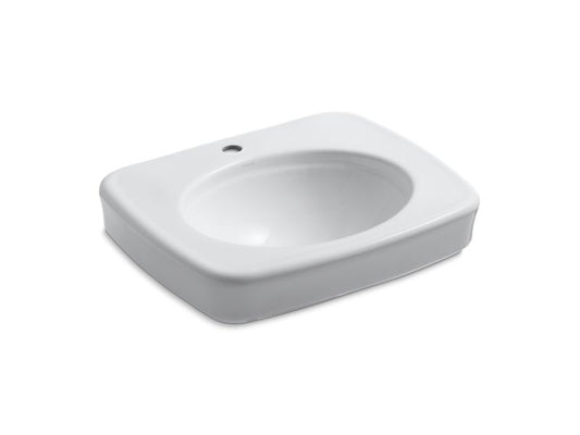 KOHLER K-2340-1-0 Bancroft pedestal bathroom sink basin with single faucet hole