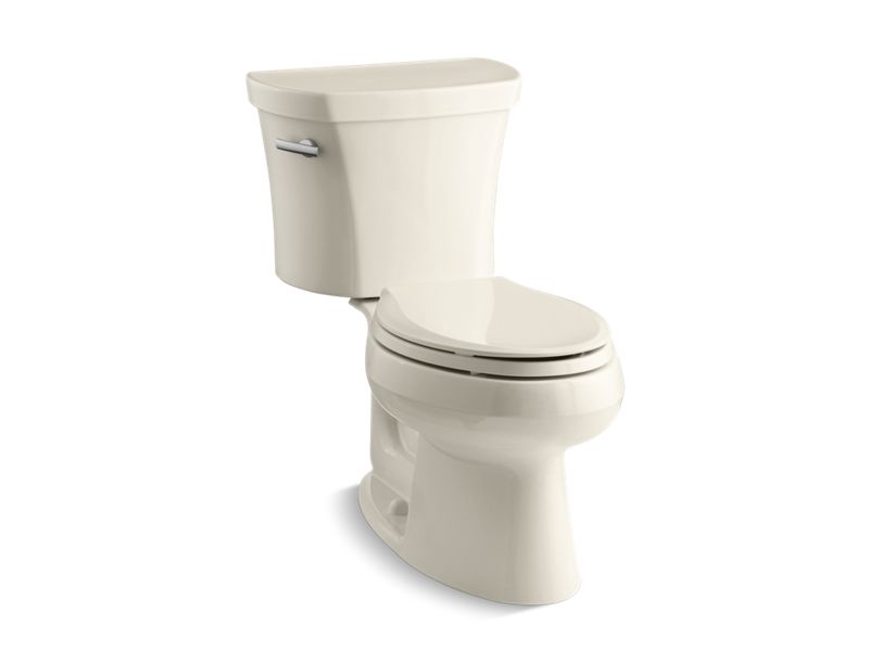 KOHLER K-3948-47 Wellworth Two-piece elongated 1.28 gpf toilet with 14" rough-in