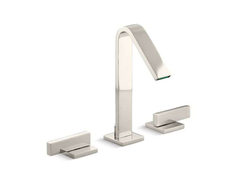KOHLER K-14661-4-SN Vibrant Polished Nickel Loure Widespread bathroom sink faucet, 1.2 gpm