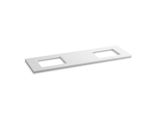 KOHLER K-5462-S33 Solid/Expressions 73" vanity-top with double Verticyl rectangular cutout