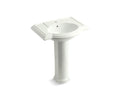 KOHLER K-2294-1-NY Devonshire 27" pedestal bathroom sink with single faucet hole