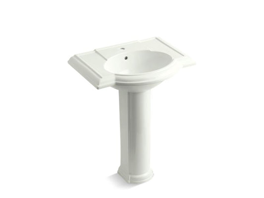 KOHLER K-2294-1-NY Devonshire 27" pedestal bathroom sink with single faucet hole