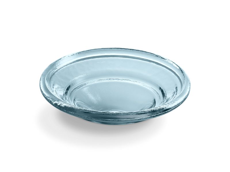 KOHLER K-2276-TG1 Spun Glass 17-1/2" Round Drop-In Vessel Bathroom Sink, No Overflow In Translucent Dusk