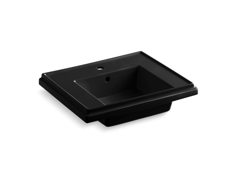 KOHLER K-2757-1-7 Tresham 24" pedestal bathroom sink basin with single faucet hole