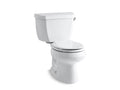 KOHLER Wellworth Classic K-3577-TR-0 White Classic Two-piece round-front 1.28 gpf toilet with right-hand trip lever and tank cover locks