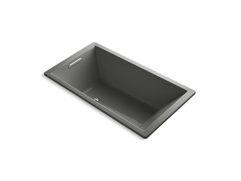 KOHLER K-1173-VBW-58 Underscore 66" X 36" Drop-In Vibracoustic Bath With Bask Heated Surface In Thunder Grey