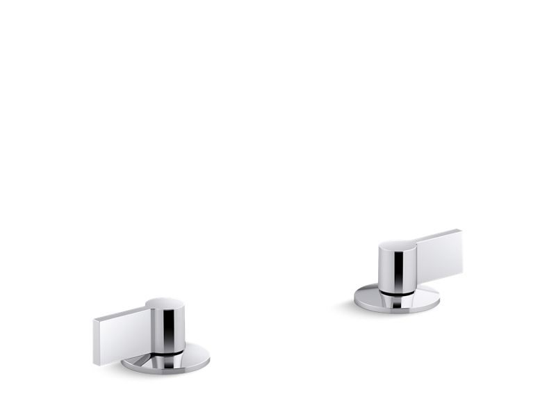 KOHLER K-77990-4-CP Polished Chrome Components Deck-mount bath faucet handles with Lever design