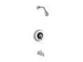 KOHLER K-TS6908-4G-CP Triton Rite-Temp Bath And Shower Valve Trim With Lever Handle, Npt Spout And 1.75 Gpm Showerhead In Polished Chrome